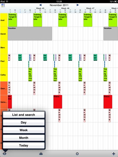 vlj visning av schema